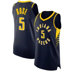 Jalen Rose Indiana Pacers Men's Authentic Jersey - Icon Edition - Navy