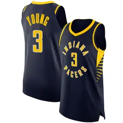 Joseph Young Indiana Pacers Men's Authentic Jersey - Icon Edition - Navy